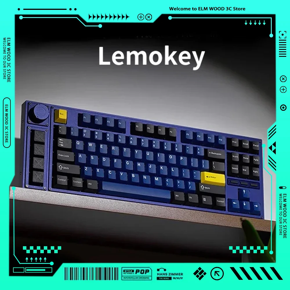 

Lemokey L3 Mechanical Keyboard Multifunctional Knob Hot Swap Three Mode RGB Wireless Gaming Keyboard 91 Keys Gasket PBT Keycap