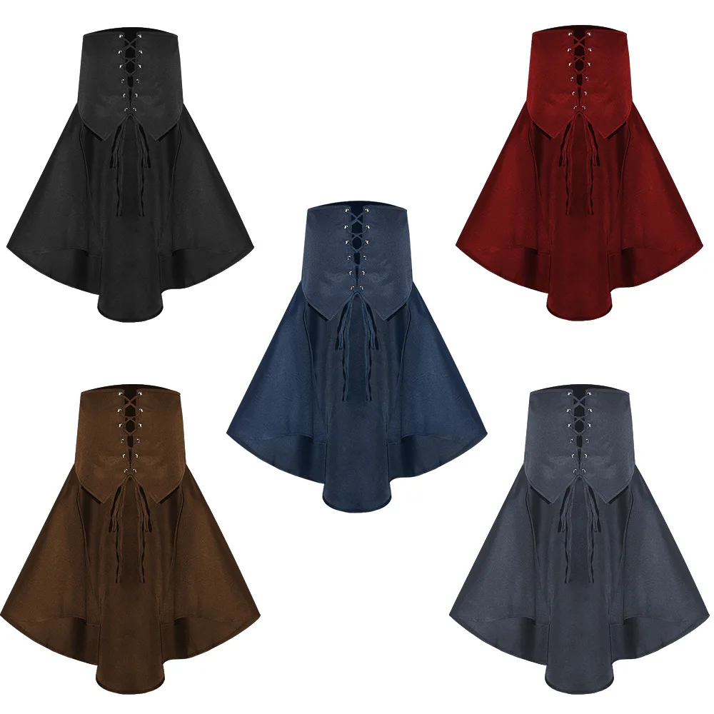 

Medieval Pirate Hemline Skirt loween Pirate Cosplay Costume plus Size ort Skirt for Women Trending in 2024 Spring Collec...