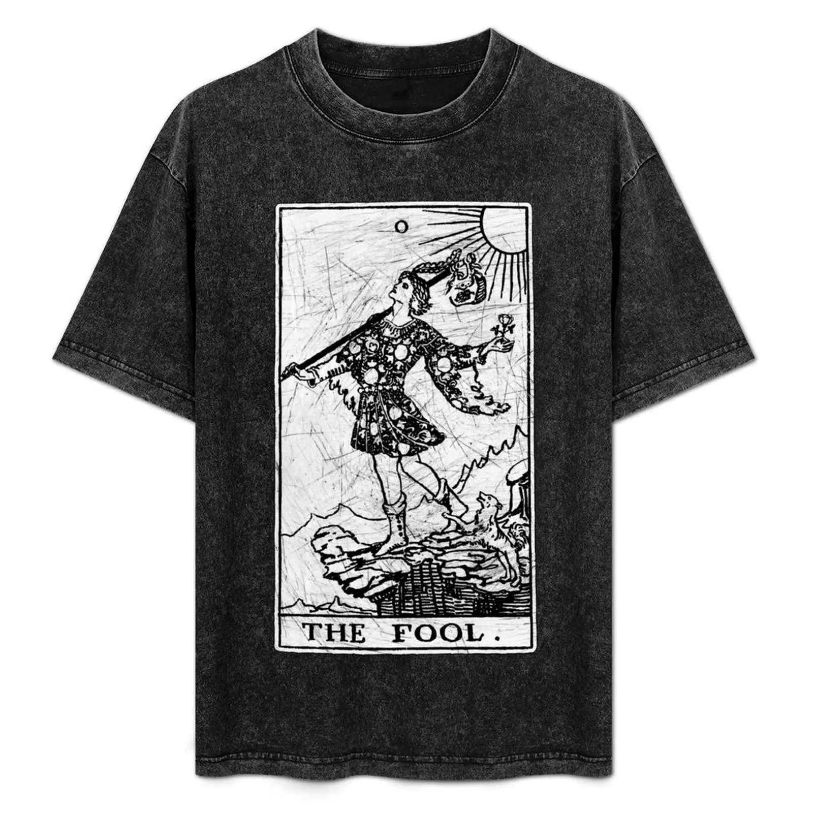 

The Fool Tarot Card - Major Arcana - fortune telling - occult T-Shirt Big and Tall Loose Fit T-Shirt