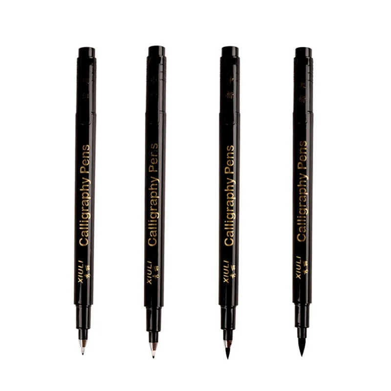 

4pc/Beautiful brush calligraphy practice pen type soft pen copy invitation card signature