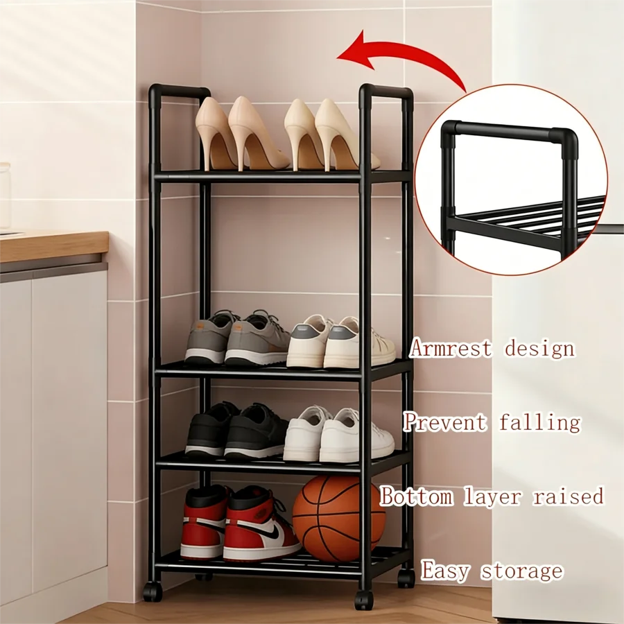 6/8 Tier Shoe Rack, Floor Standing Shoe Rack, Simple To Assemble Shoe Storage Organizer, Stackable Space Saving Shoe Organizer,