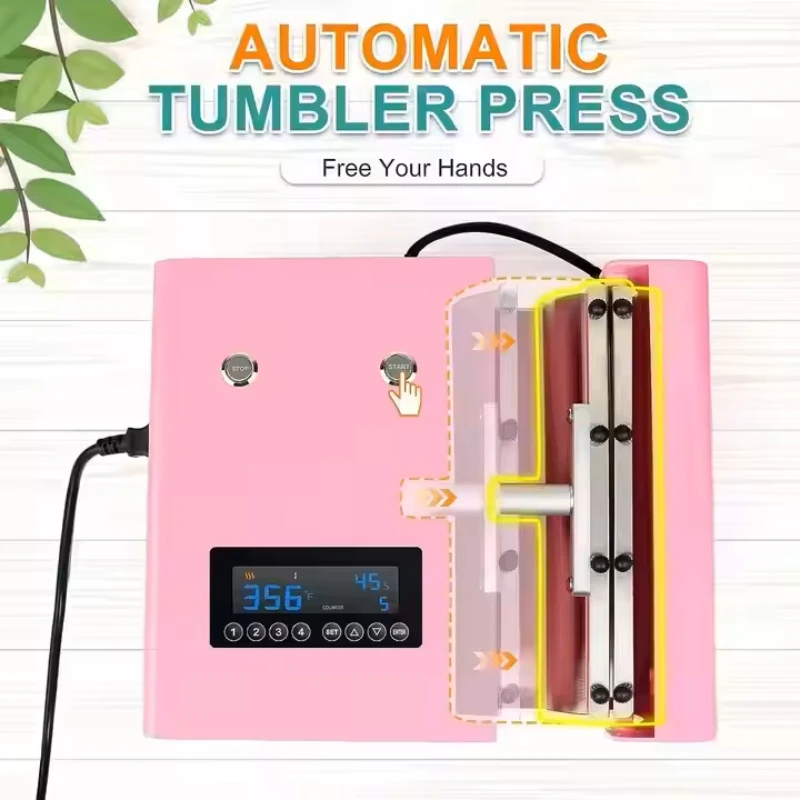 Easier Use Fully Automatic Tumbler Heat Press Machine