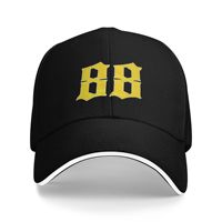 Lucky Number 88 Yellow Ladies Baseball Caps  Mens  Unisex Snapback Cap Girl Summer Sunscreen Hats