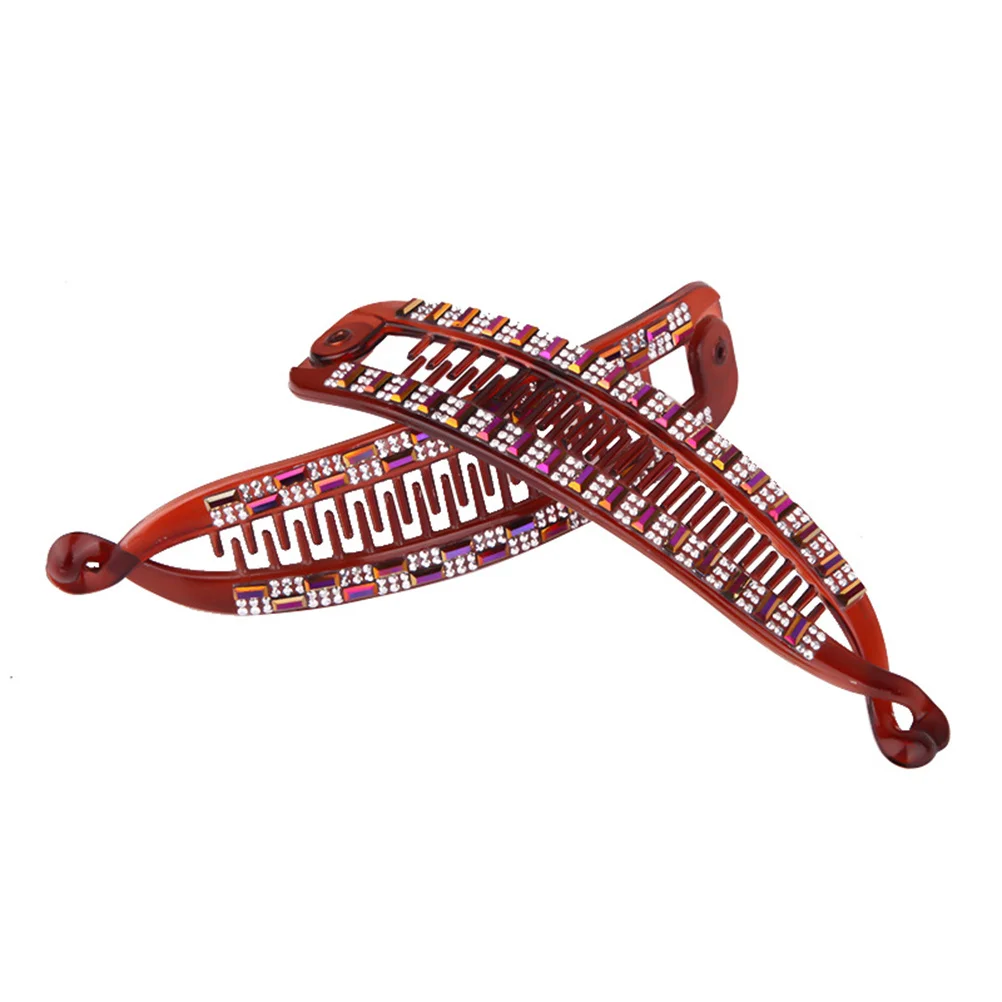 

3Pcs Rhinestone Hair Accessories Fashionable Plastic Hairpins Creative Clips for Any Occasion Non Slip Hold Hair in Place Bright