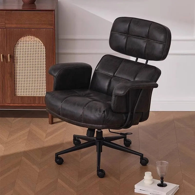 

Black Modern Office Chairs Armrest Upgrade Nordic Wheels Oversized Office Chairs Ergonomic Swivel Silla De Escritorio Furniture