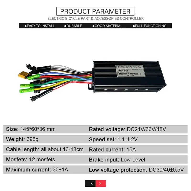 AB46-2X Ebike Controller 36V48V 750W 1000W Brushless KT 30A Sine Wave Three-Mode Controller Electric Bike Accessorice