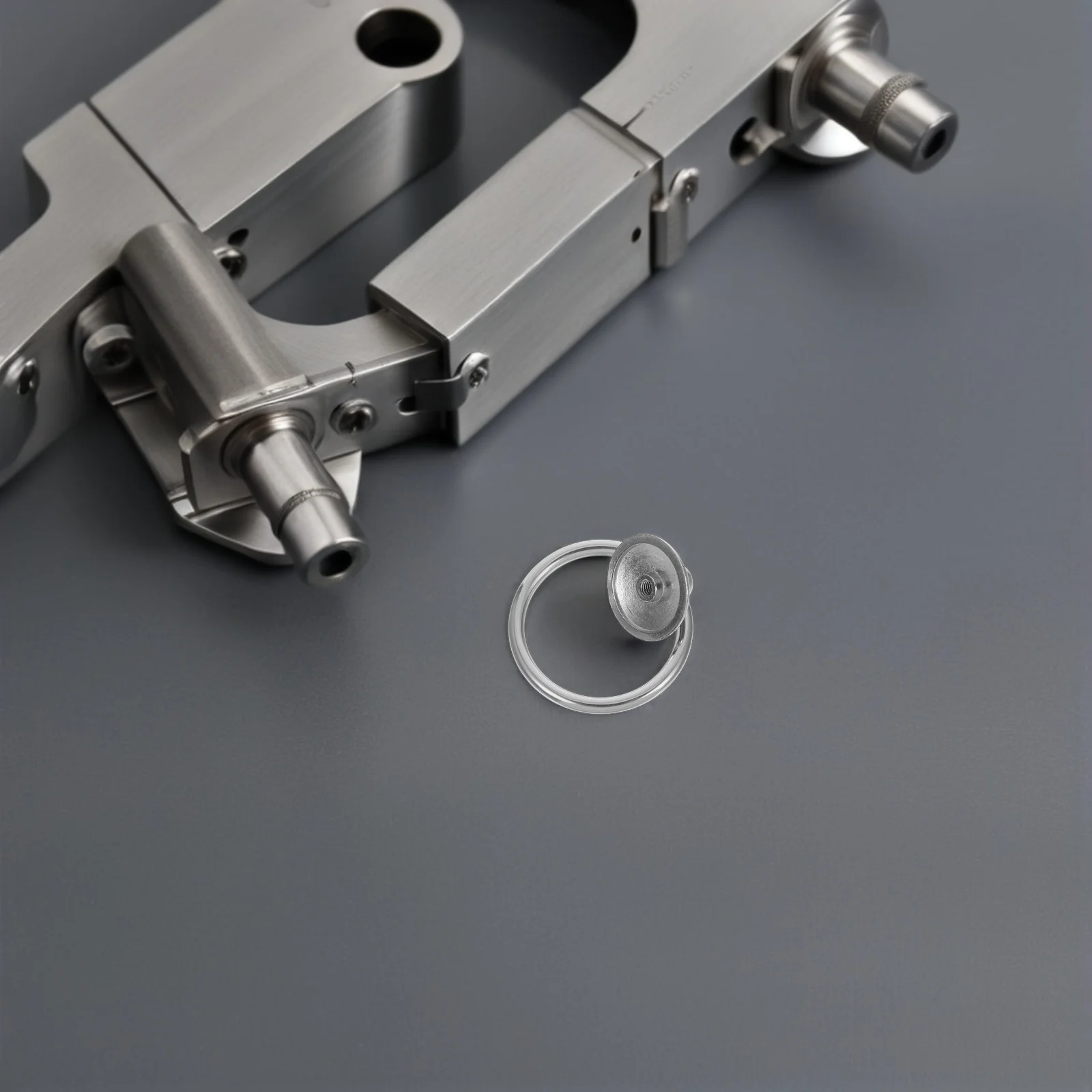 

8Pcs Zinc Alloy Metal Ring Cabinet Pulls Single Hole Drawer Handles for Furniture Kitchen Silver Vintage Knobs