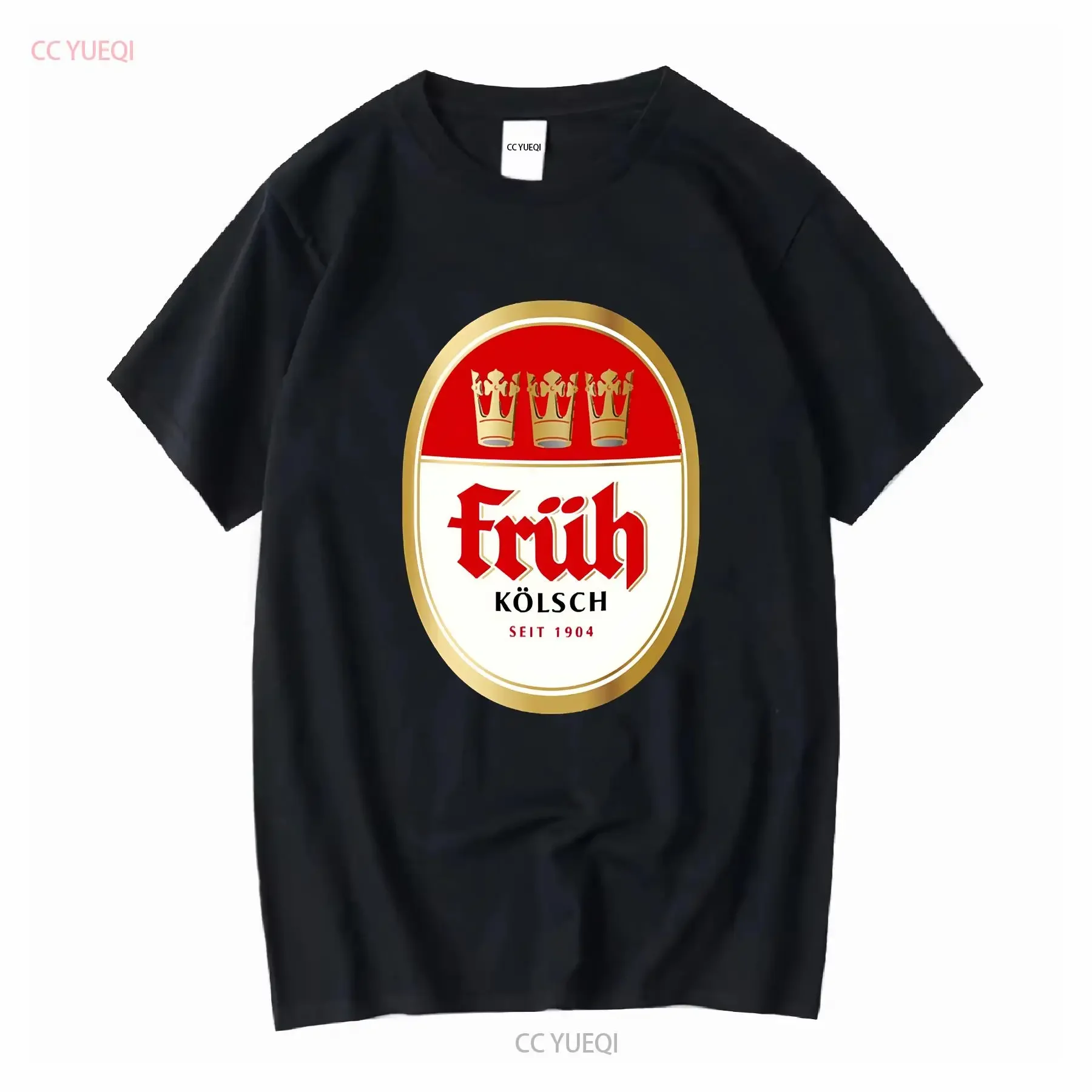Früh Kölsch Bierlogo Brauerei Local Essential T-Shirt lang oder kurze Ärmel Vintage gewaschen atmungsaktiv leicht lässig Unisex