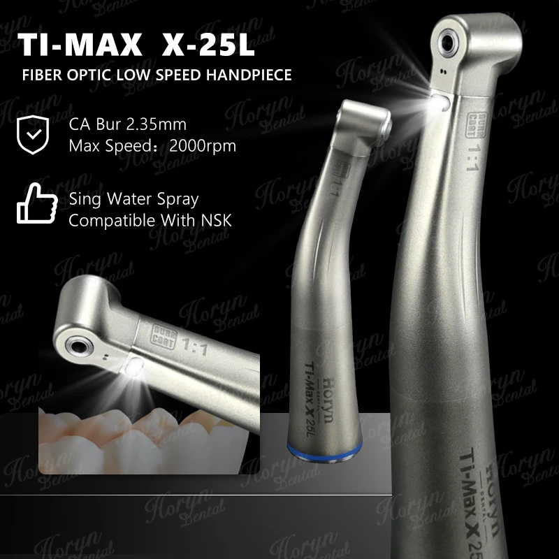 قبضة دن تال من الألياف 1:1 زر ضغط كونترا زاوية دن تال قبضة منخفضة السرعة لعيادة دن تال