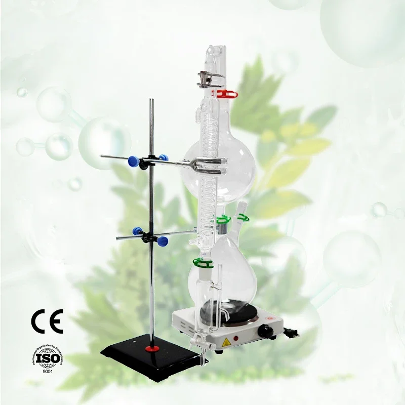 Afbeelding 5: # Etherische oliedestilleerder Kleine apparatuur Glazen destillatiekit voor etherische oliën