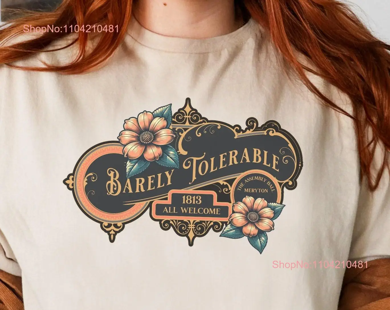 Barely Tolerable Pride and Prejudice T Shirt Jane Austen s Light Academia Clothing Bookish Dark Renaissance