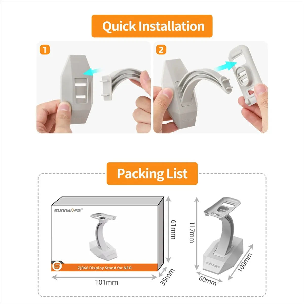 

Настольная подставка Sunnylife для дрона DJI NEO, крепление-основание для дрона, маленькая подставка для демонстрации дрона, аксессуары для дрона DJI NEO
