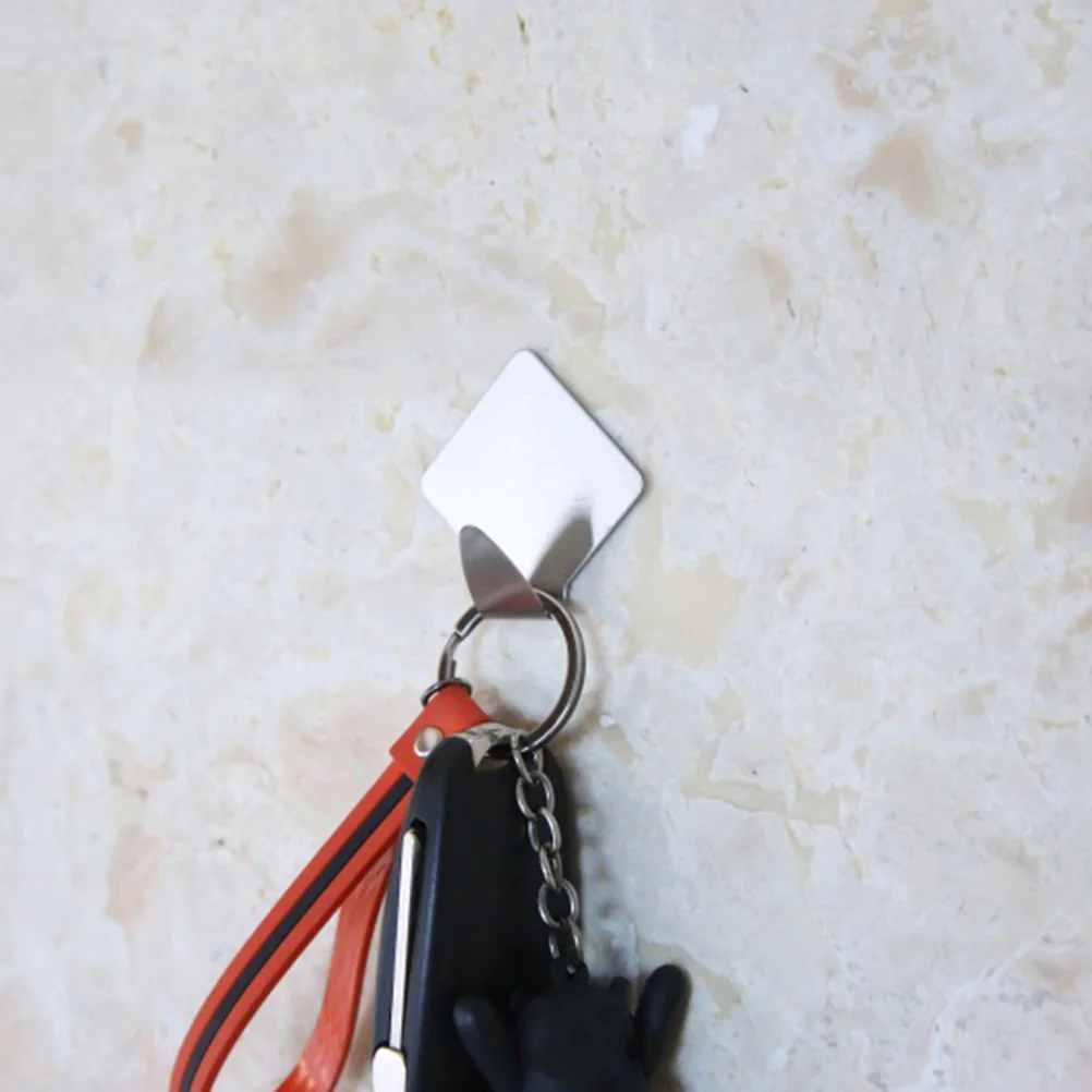 

6Sets Stainless Steel Hanging Hooks Creative Wall Mount Hat Holders for Kitchen Bathroom Door Back Home Organization Hooks