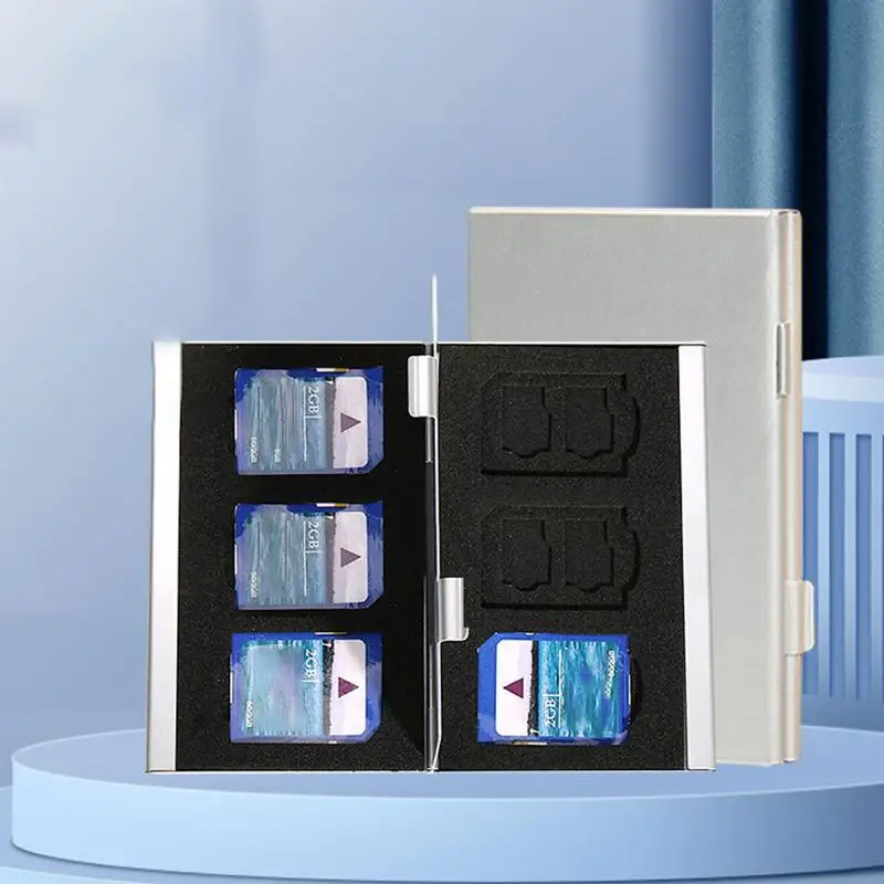 Slim Memory Card Storage Box Anti-collision Lightweight Protector for TF MMC Micro SIM Card for Student Use