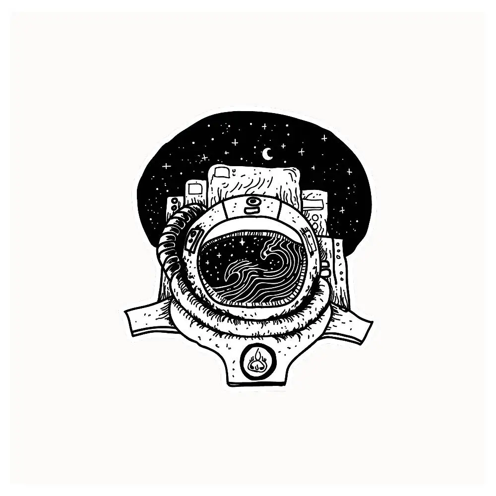 Astronaut In Space Waterproof Stickers For Decorating Car Windows Motorcycles And Computers.