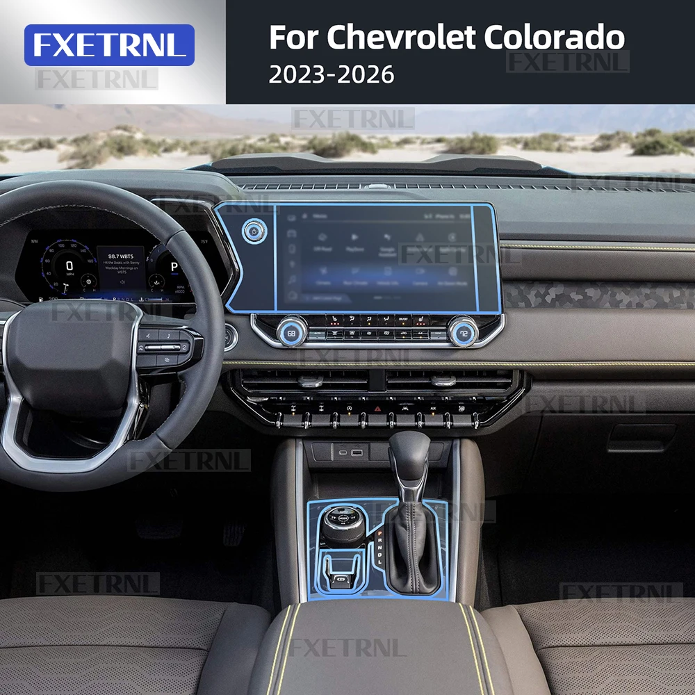 TPU For Chevrolet Colorado 2023 2024 2025 2026 Car Interior Protector Anti-scratch Film Auto Protective Transparent  Accessories
