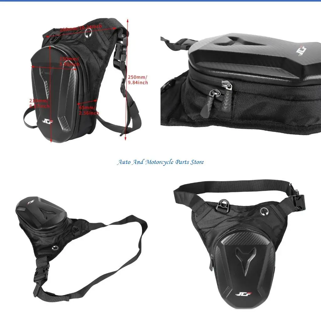 

P9FD Strong Motorcycle Thigh Pack with Adjustable Straps & Multiple Pockets for Ride
