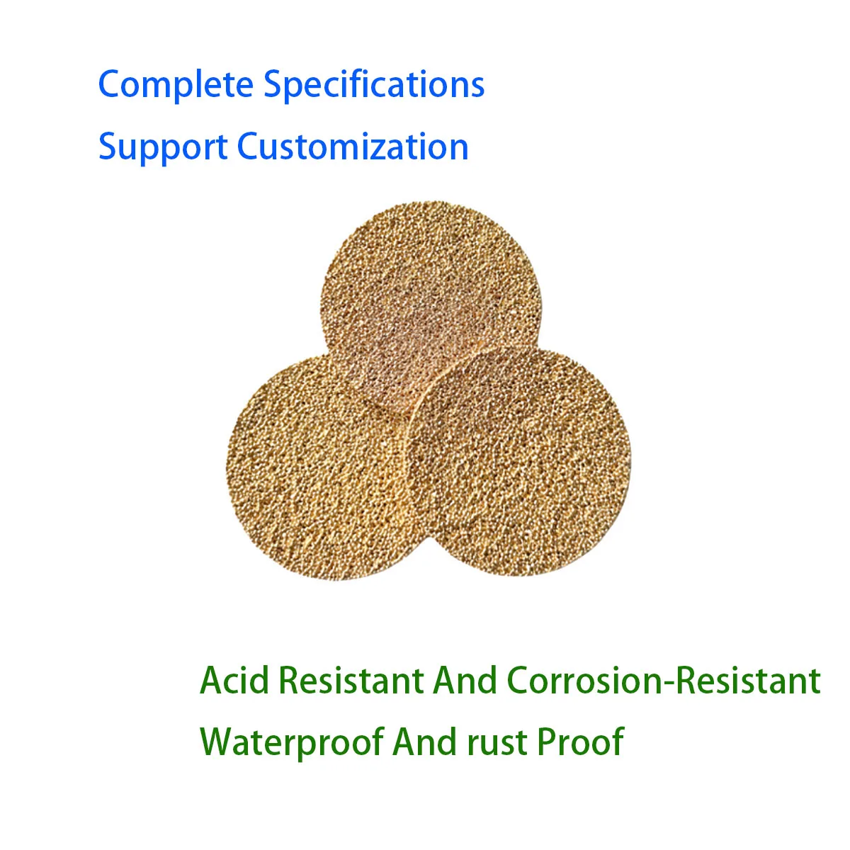Copper Powder Sintered Circular Filter Granular Air Filter Column Thickness 2mm 3mm 4mm 5mm