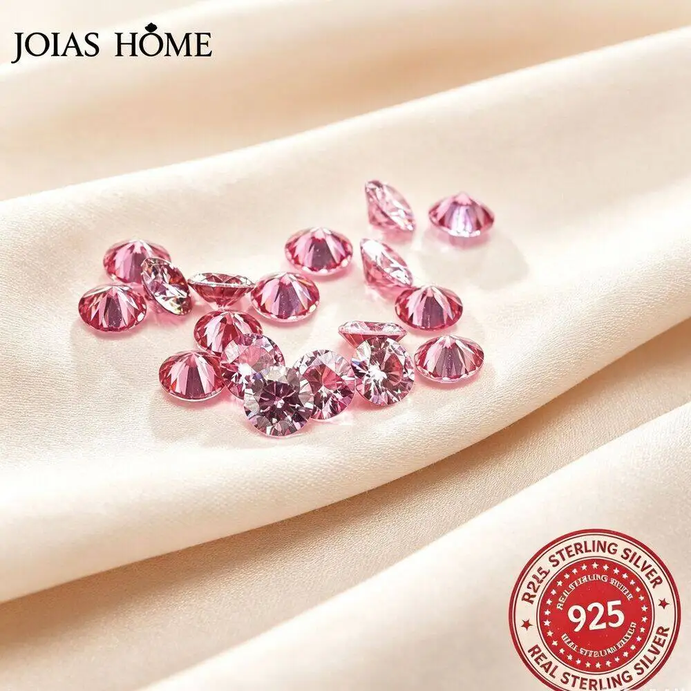 JH Pink Moissanite Loose Stones 0.5-3ct VVS1 Certified Moissanite Lab Diamonds Pass Tester with GRA Certificate