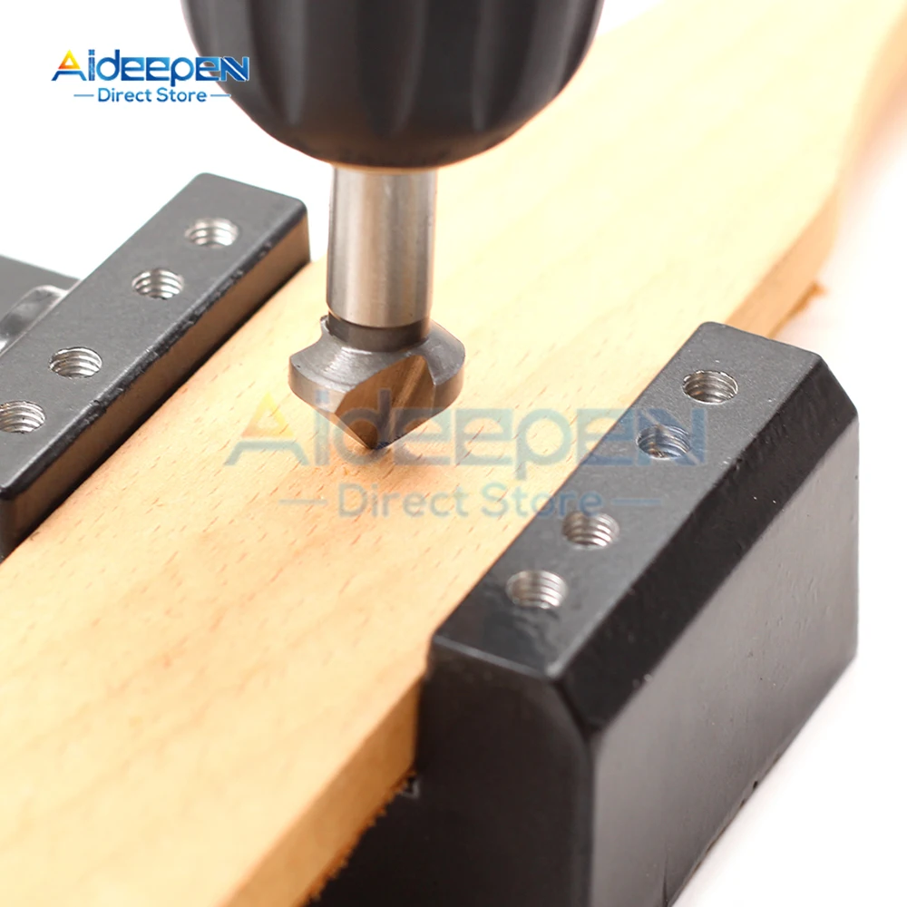 6ชิ้น6.3-20.5มิลลิเมตรไทเทเนียมรอบก้าน3ขลุ่ย90องศาไฮสปีด chamfer Chamfering ตัด end Mill เครื่องมือ Countersink สว่านชุด
