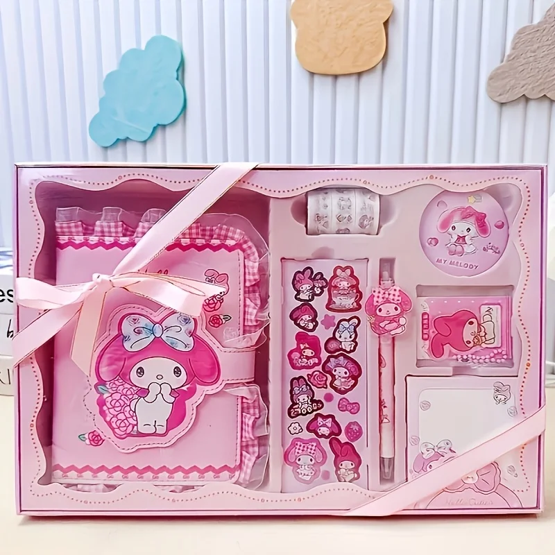 

Hello Kitty And Friends Stationery Collection - This Set Features a Notebook, a Ballpoint Pen, Sticky Notes, And Stickers.