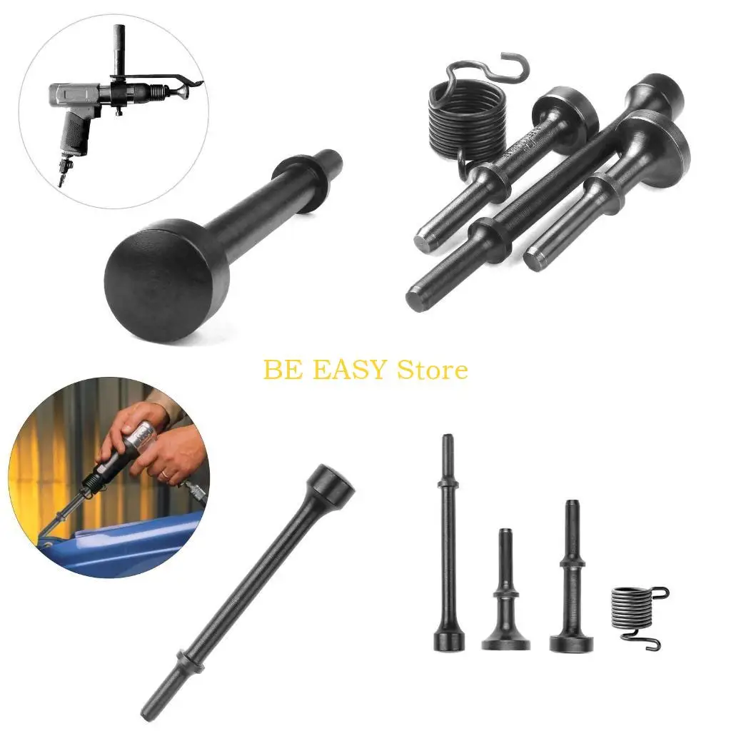 

E28F 4 Pcs/Set Practical Smoothing Pneumatic Air Hammer Bits Pneumatic Rivets Impact for Head Pneumatic Air Hammer Heads for