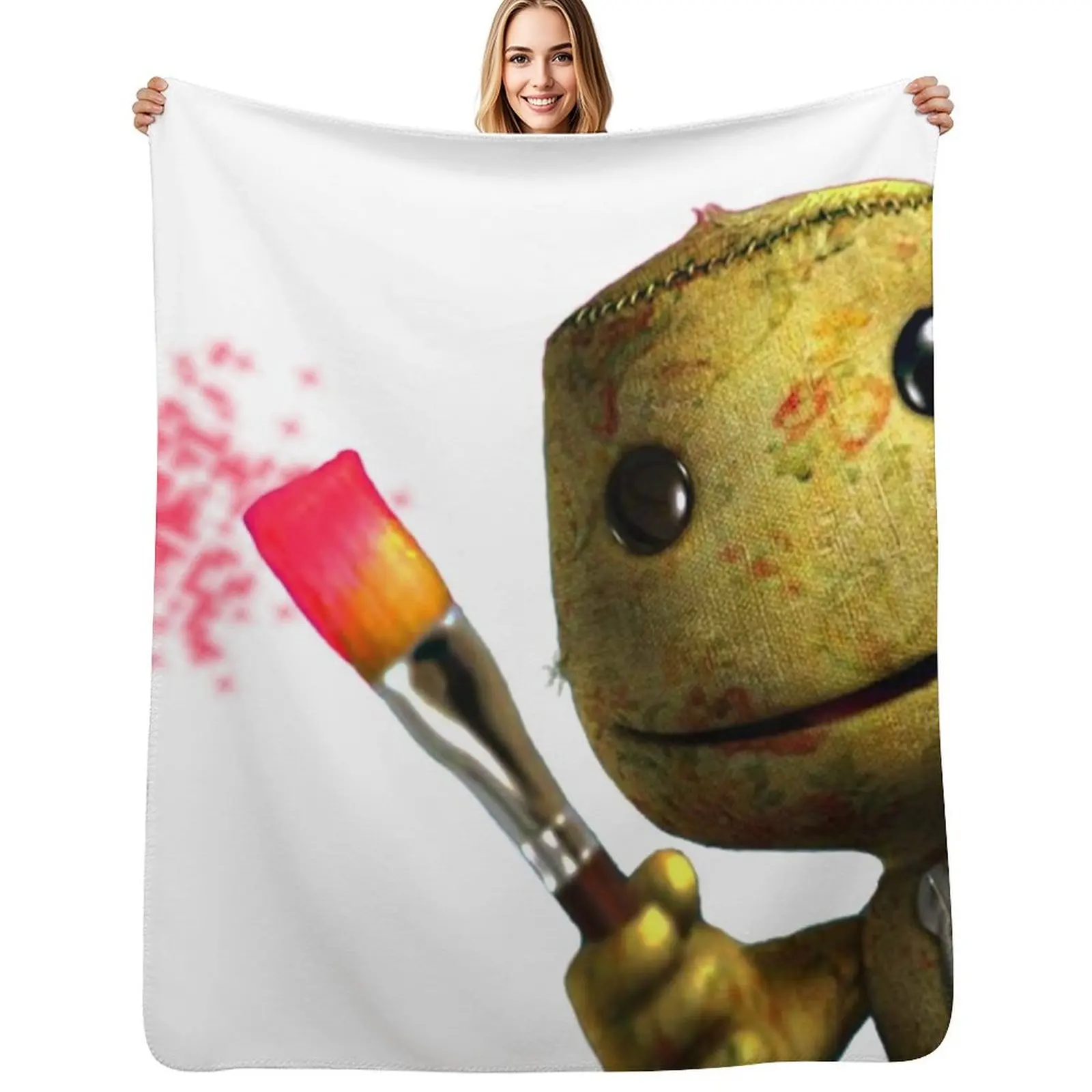 

LIttle Big Planet, SackBoy Throw Blanket blankets ands Fashion Sofas Soft Plush Plaid Soft Beds Blankets