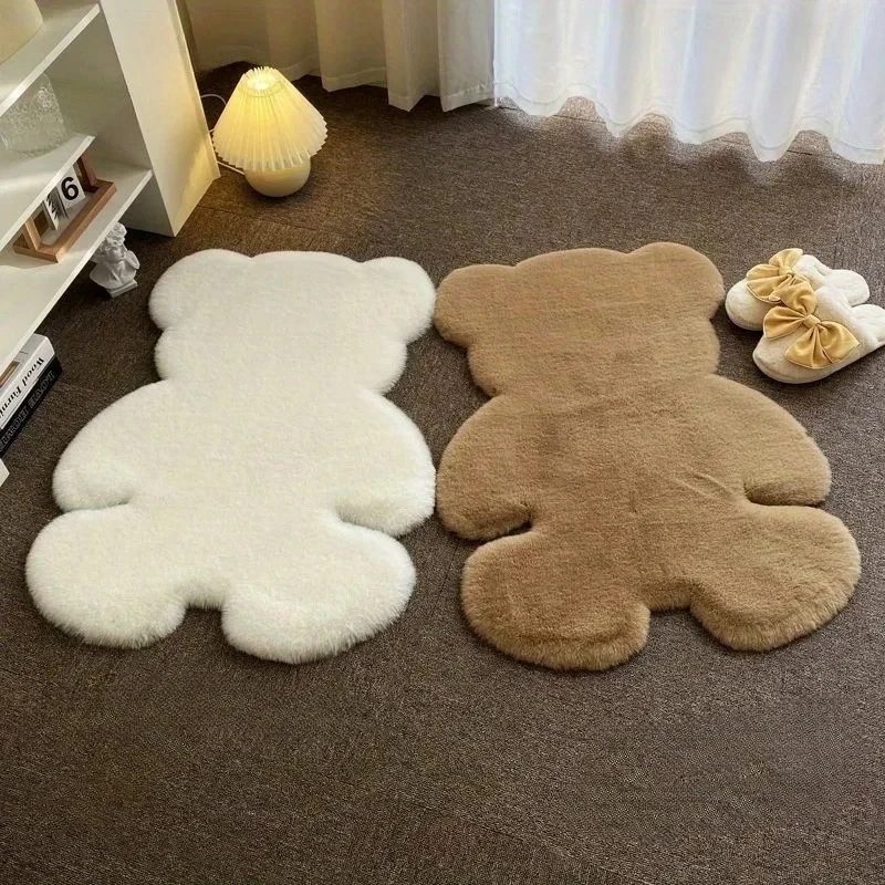 

Super Soft Cute Bear Shaped Carpet Bedroom Soft Bedside Carpet Living Room Bathroom Non-slip Foot Mats Home Decor