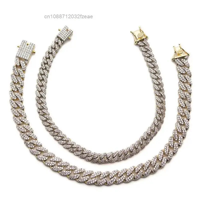 Luxury Kibo Jewelry Wholesale Prices Mens Miami Cuban Lab Grown Diamond Moissanite Necklace/bracelet Sets Sold Glod Cuban Link C