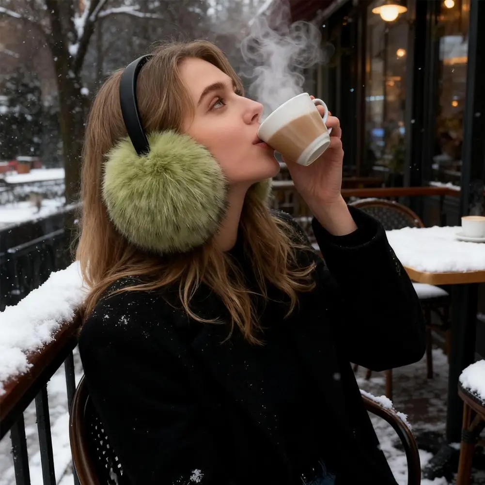 لينة أفخم الأذن دفئا شتاء دافئ للنساء الرجال الموضة بلون الأذن رفرف في الهواء الطلق حماية الباردة غطاء للأذنين غطاء للأذن #4