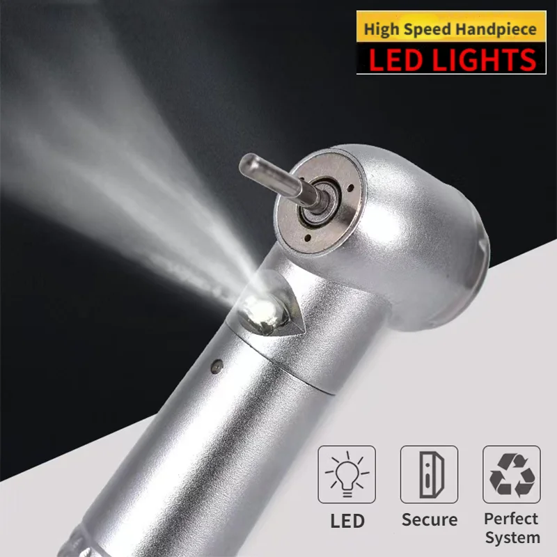 NSK Type LED Dental High Speed Handpiece E-Generator Three Water Spray Ceramic Bearing Air Turbine 2/4 Holes Dentist Supplies