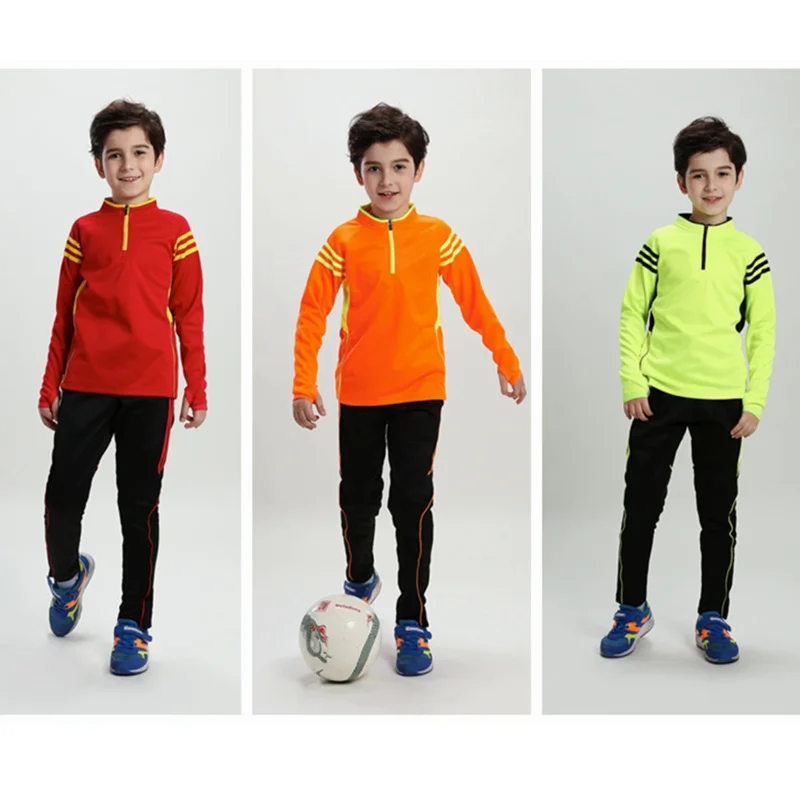 Autumn and Winter Football Stadium Set Men's Customized Smooth Plate Long Sleeve Training Coat Children's Adult Basketball Jerse