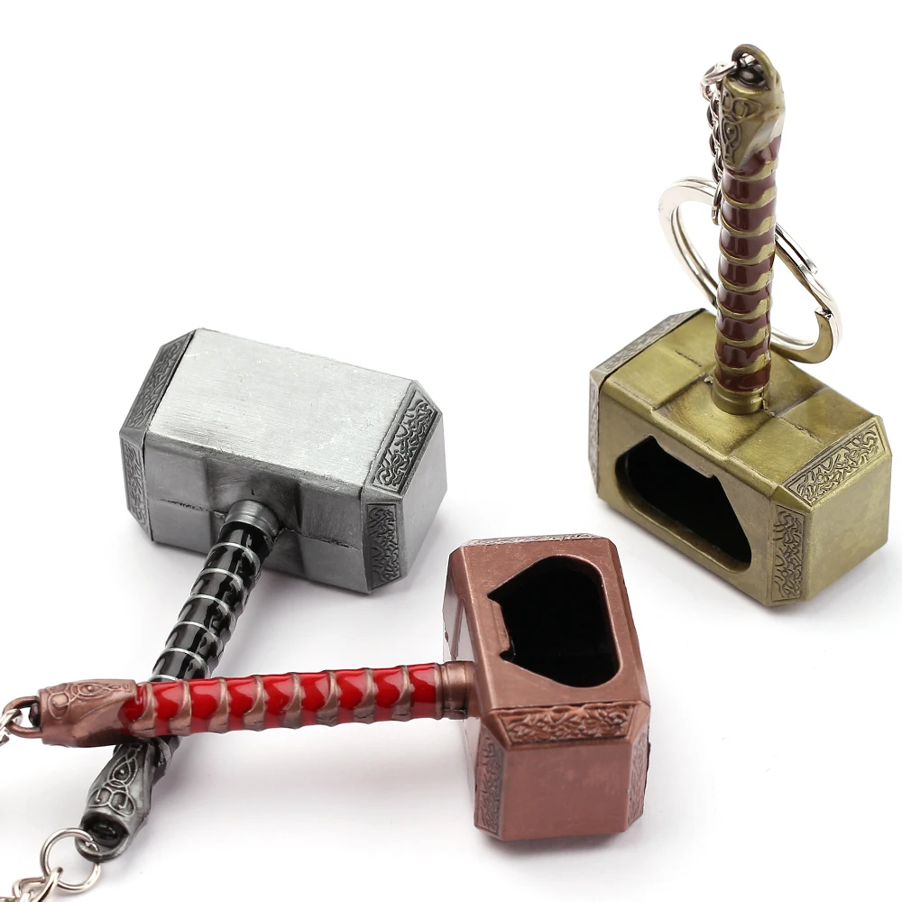 De Avengers Superheld Thor's Hamer Bierflesopeners Marvel Super Hero Speelgoed voor Kinderen Kurkentrekker Gereedschap Draagbare Bar Gadgets