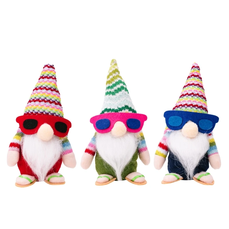 Holiday Gnome Beach Facelesses Scandinaviërs Tomtes Nisse Zweedse Gnome Home Binnenkeuken Gelaagde dienbladdecoraties