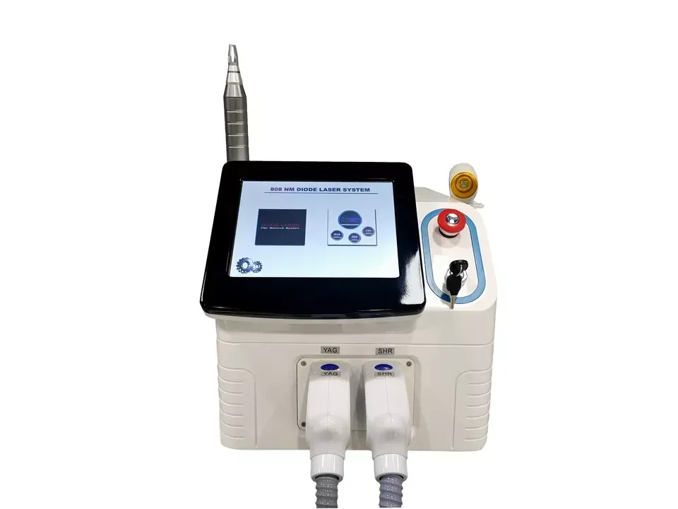 2023 two in one portable hair removal machine diode and pic tattoo removal skin rejuvenation machine