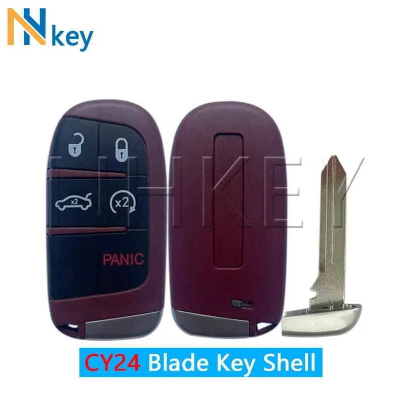 NH KEY 5Buttons Smart Remote Key Shell Fob For Dodge SRT Hellcat FCC M3N-40821302