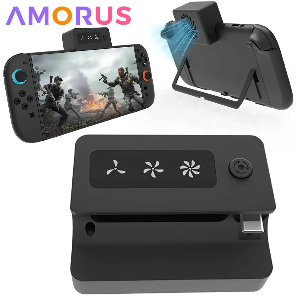 For Switch 2 Cooling Fan Portable 3 Speeds Adjustable Heat Dissipation Radiator Portable Heat Sink For Switch 2 Game Consoles ﻿