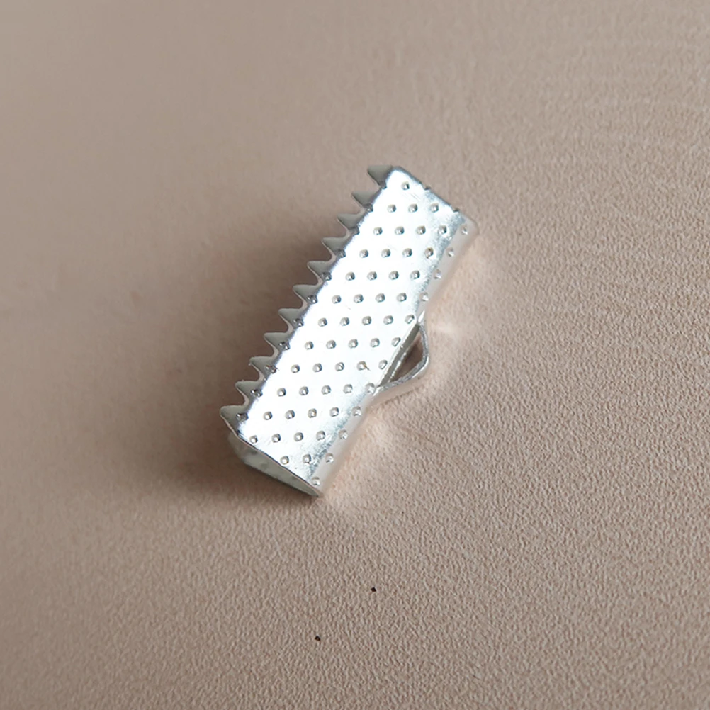 

100 PCS Metal Clamp DIY Jewelry Accessories Fastener Clasps Ribbon Choker Making Materials Plated Ends Mazi Buckles