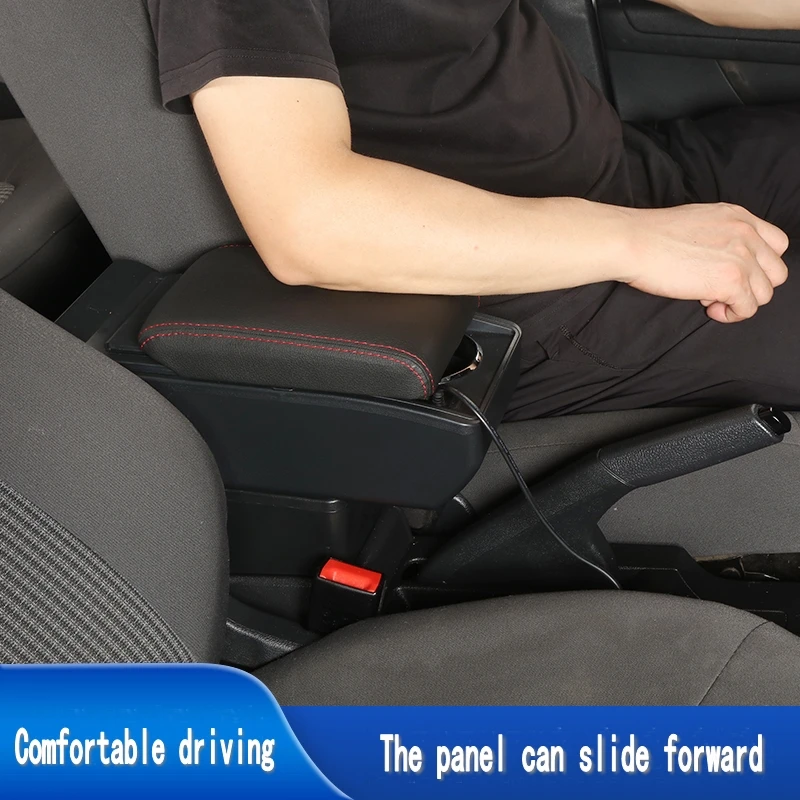 Car Fiat panda 2 Armrest box﻿ central content store case console storage elbow support rest arm - view 3