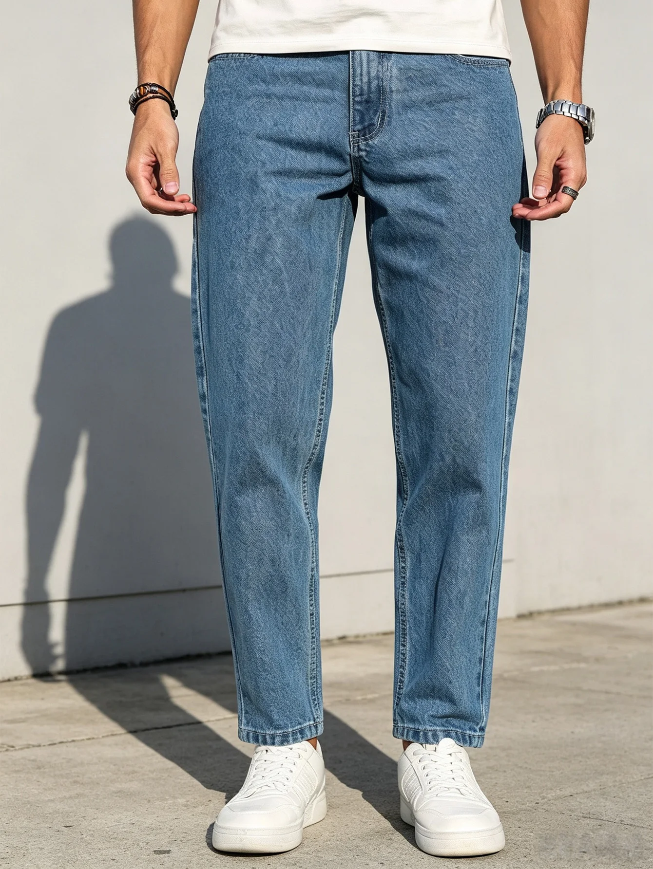 Jeans Clássicos Masculinos Azu - Men'S Shoes With Jeans avaliação e preço