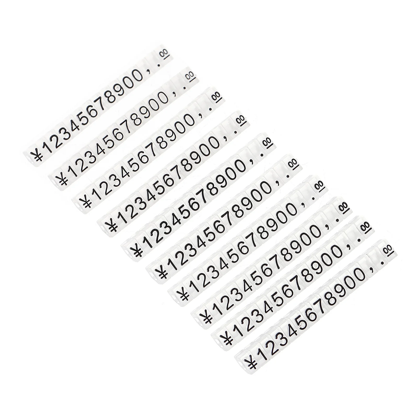 10pcs Price Tags Jewelry Store Display Signs Plastic Material Durable Long Use Labels Numbers Stickers Price Boards