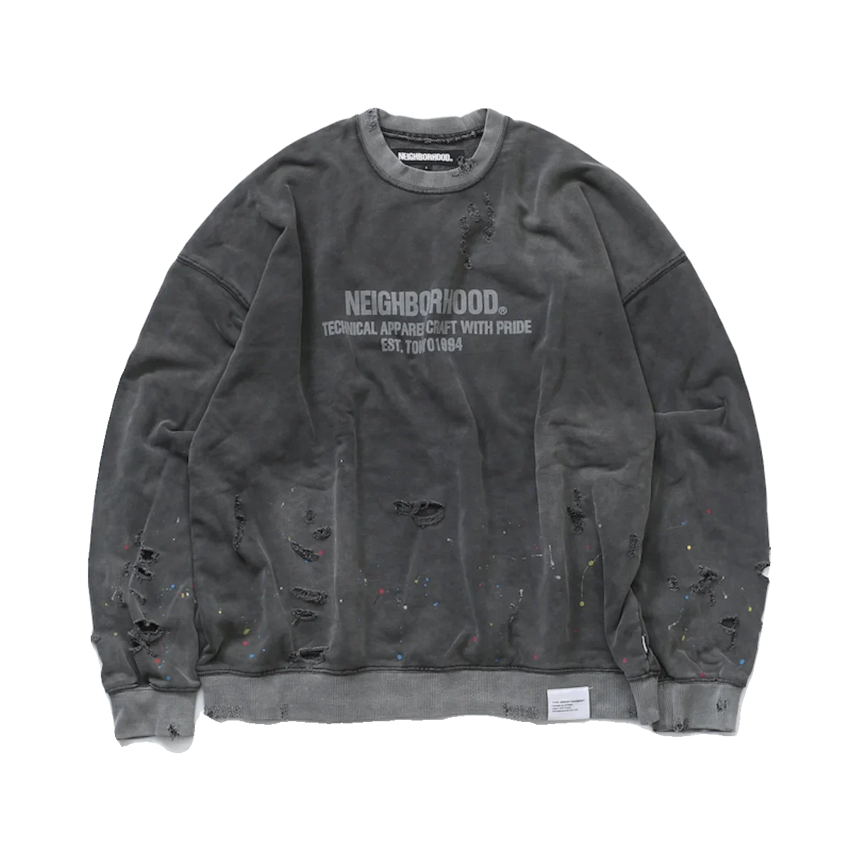 NINHBORHOOD NBHD japonés retro pesado artesanía viejo suéter pesado suelto casual cuello redondo hombres y mujeres