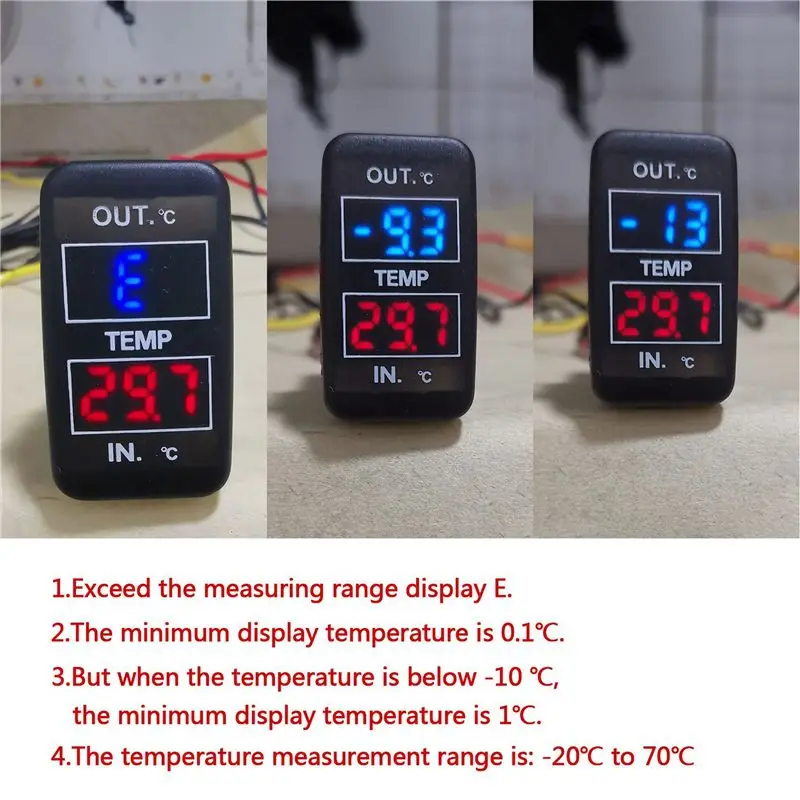 Durable-Car Interior And Exterior Black Temperature Display Sensor For Toyota Camry Corolla Yaris RAV4 33X22.5Mm