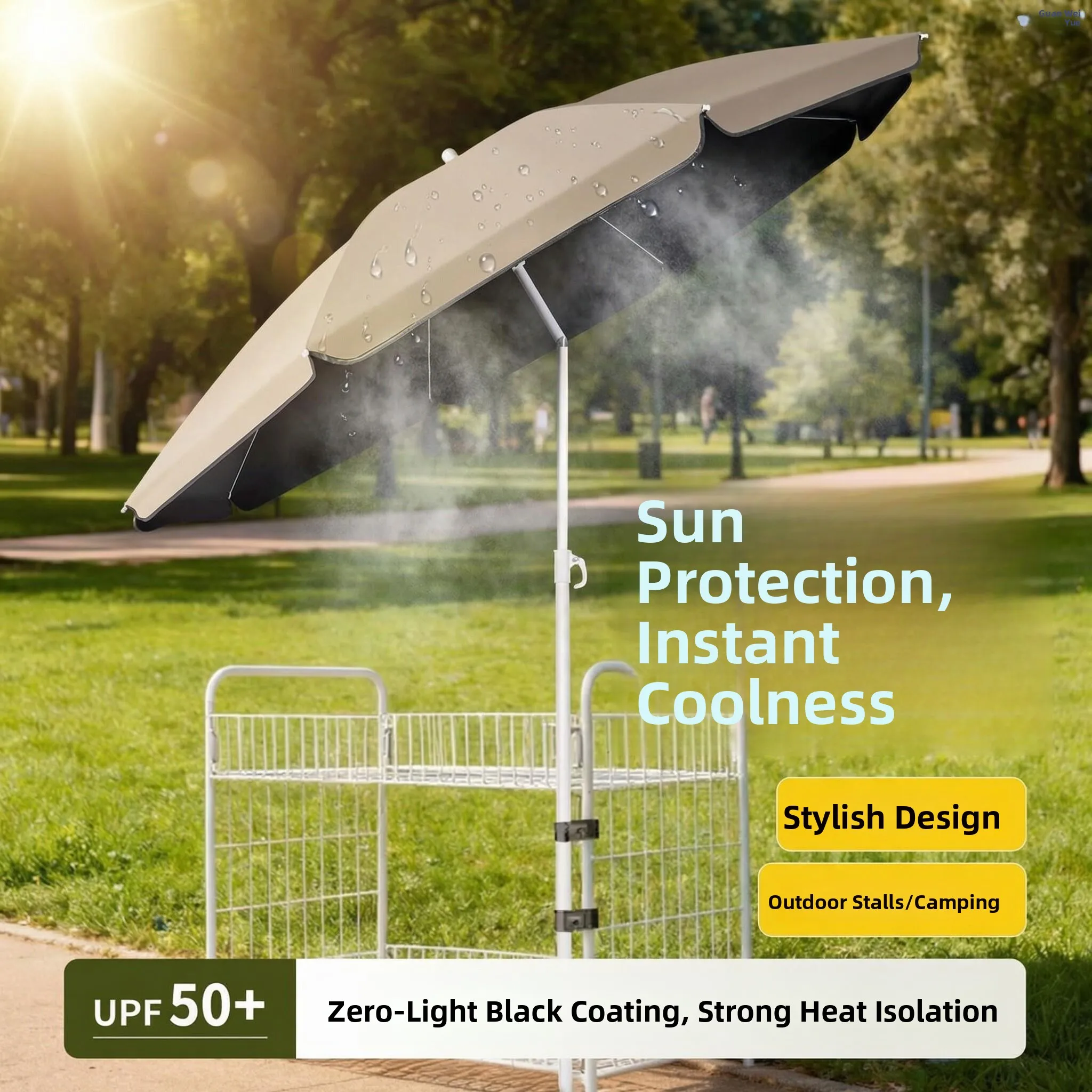 

Outdoor Portable Windproof Large Rain Umbrella Stall Camping Beach Sunshade Tent Special Selling Point Durable Iron Pole Eigh...