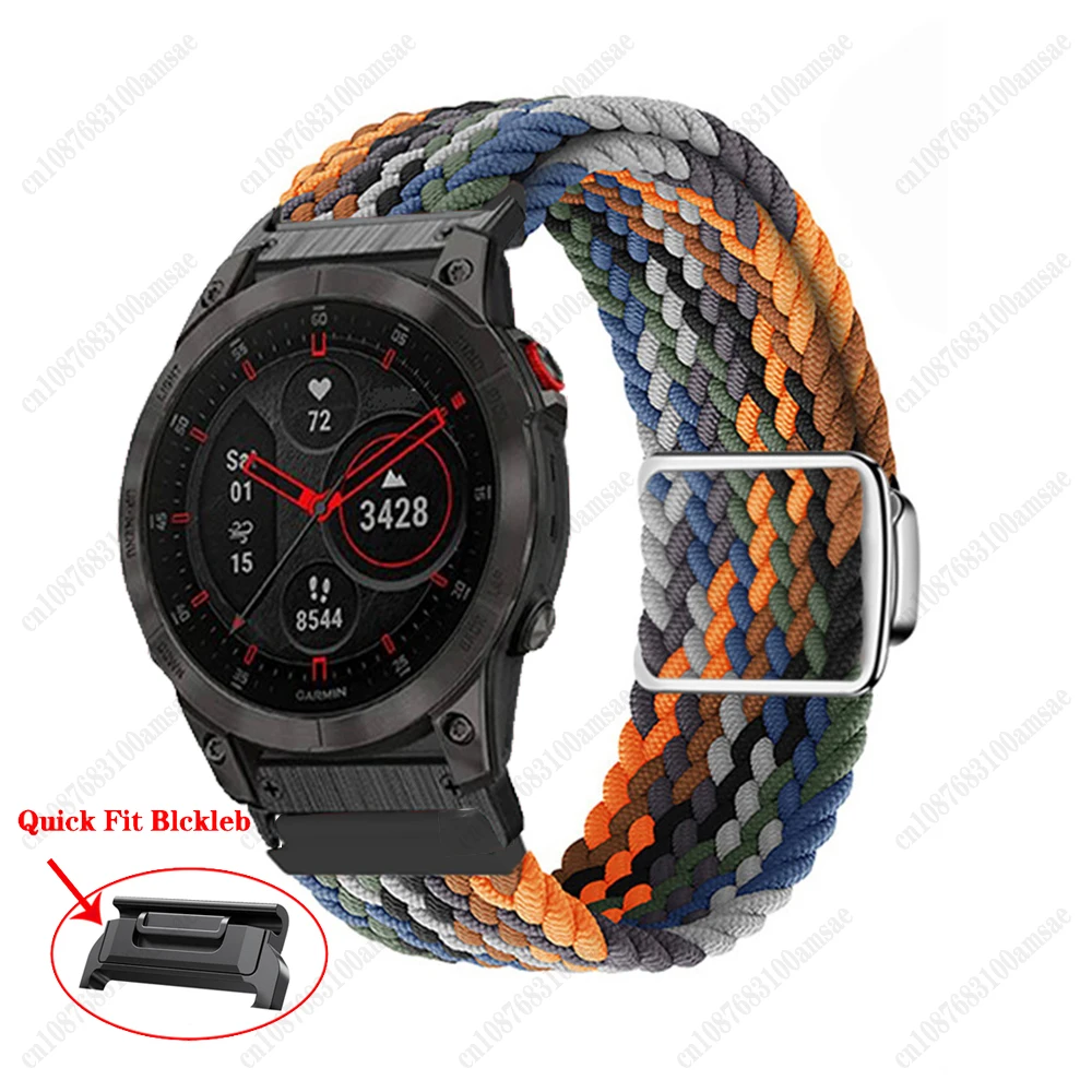 20/22/26 mm Smart Nylon Magnetic Clasp Strap for Garmin Fenix 6 6X Pro 5 5X Plus 3 HR 7X 7 Forerunner 955 935 Enduro 2 Wristband