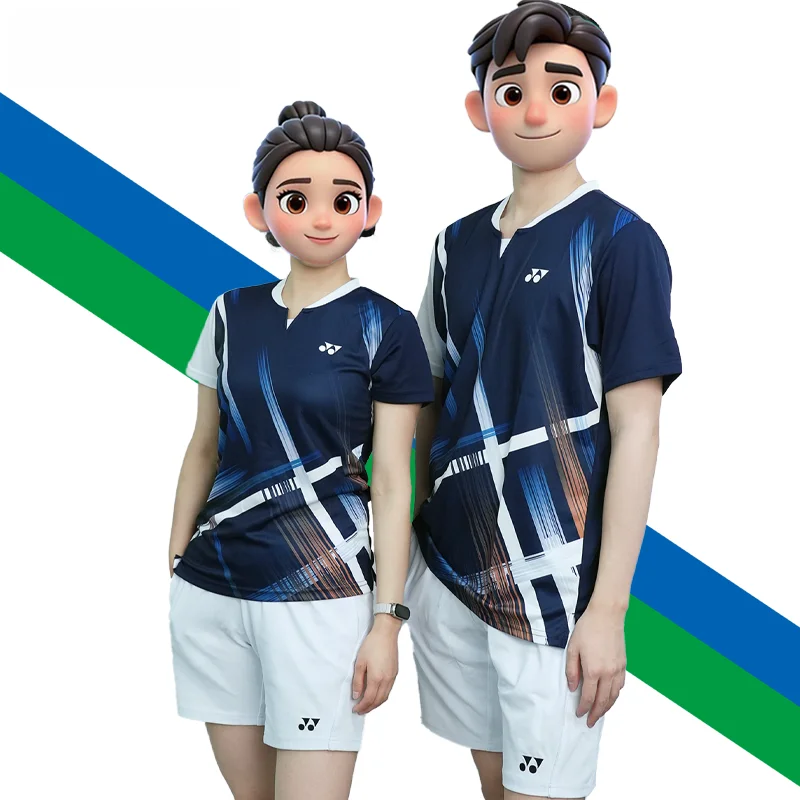 2025-new-badminton-uniform-quick-dry-sportswear-for-men-and-women-polyester-fiber-t-shirt-round-neck-moisture-wicking