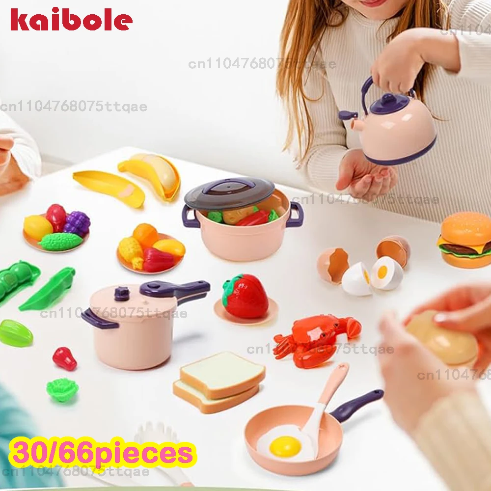 Kids Mini Pretend Cooking Playset Acccessories Kitchen Toys Set 35/71pieces Toddlers with Pots Pans Utensils Cookware Xmas Gifts