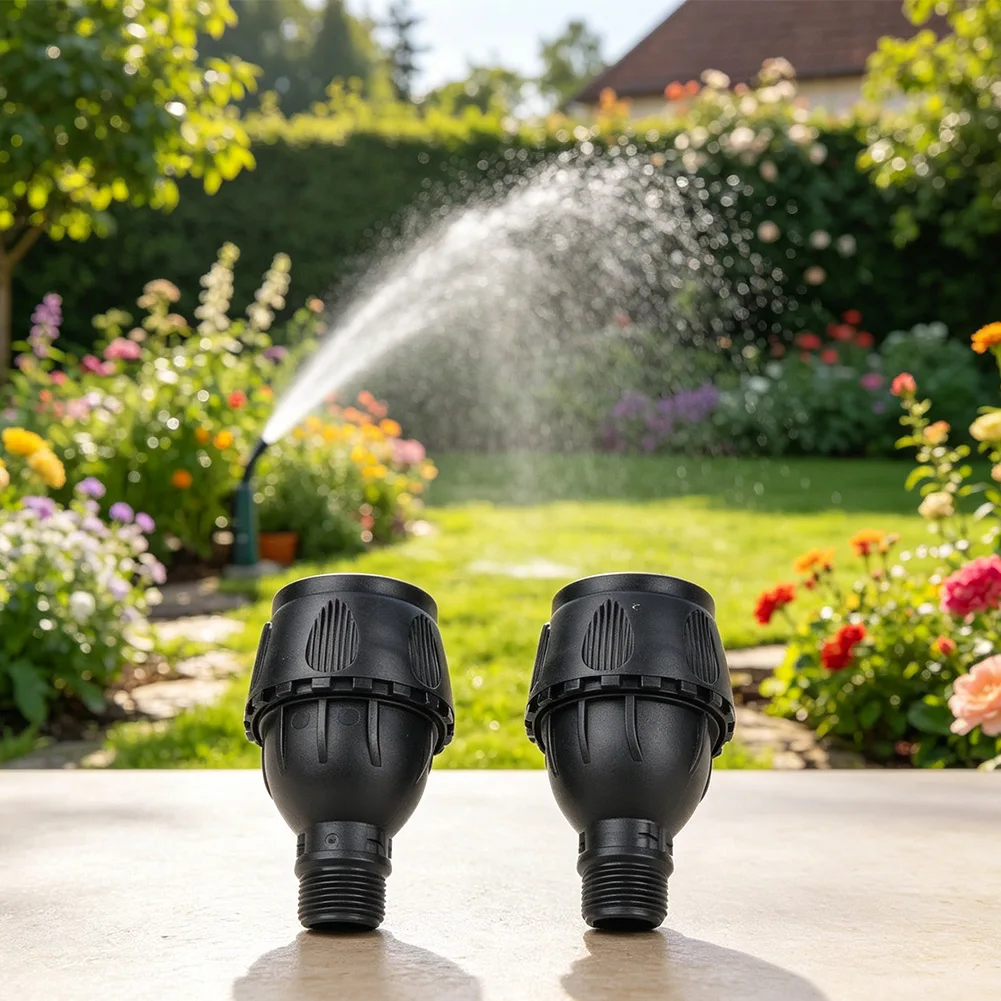 2 Garden Sprinklers with 360 Degree Rotation Feature and 1/2 Inch Male Thread for Even Coverage and 550L/H Flow Rate Performance