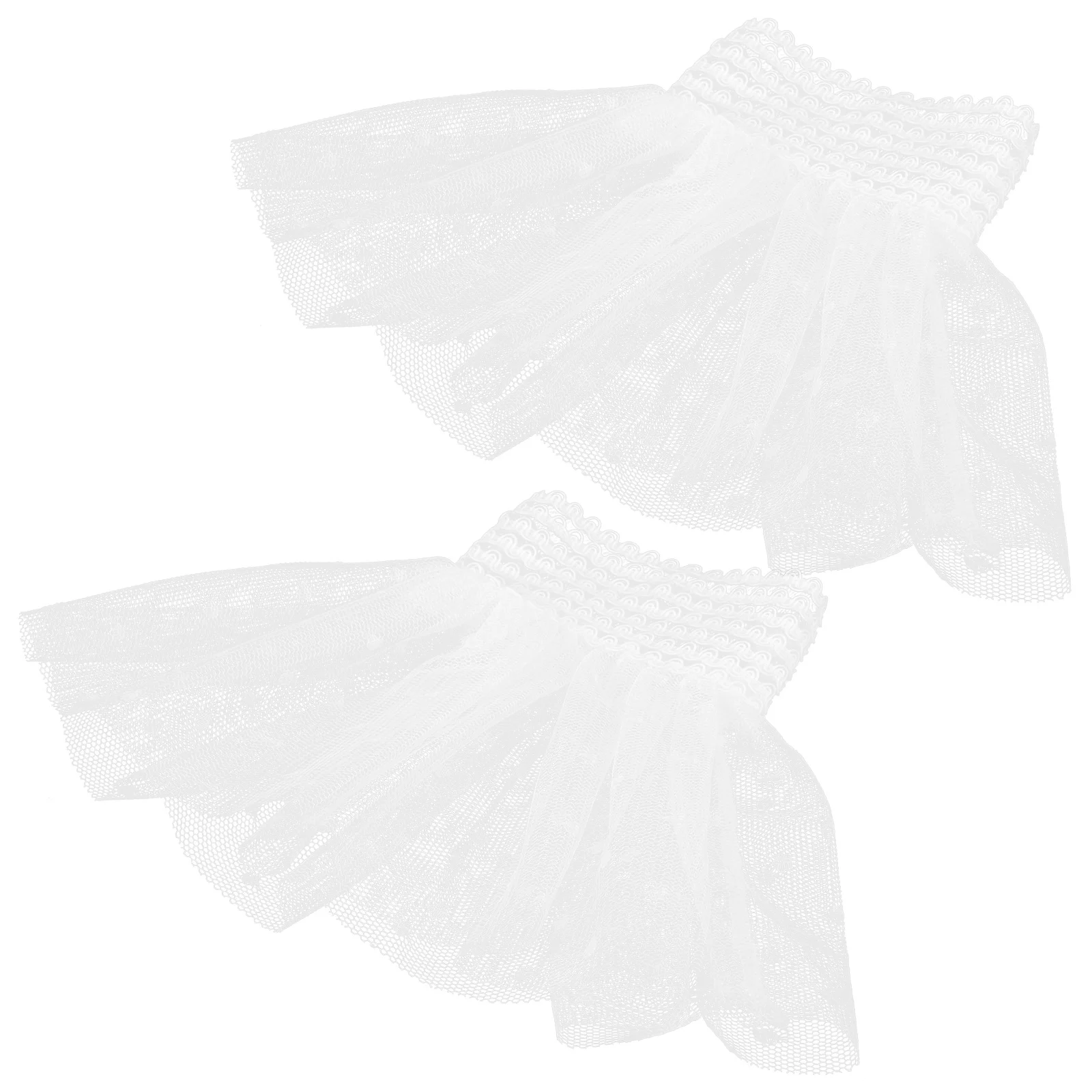 1 زوج الدانتيل الأصفاد العصابات المعصم الزخرفية انفصال المألوف شبكة الشيفون ملحق للنساء سترة التي شيرت بلوزة فستان