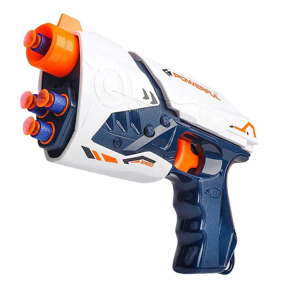 Kits de pistolet jouet en plastique à balles souples manuelles pour enfants, pour fléchettes Nerf, pistolet à longue portée, jouet pour enfants, cadeau de noël